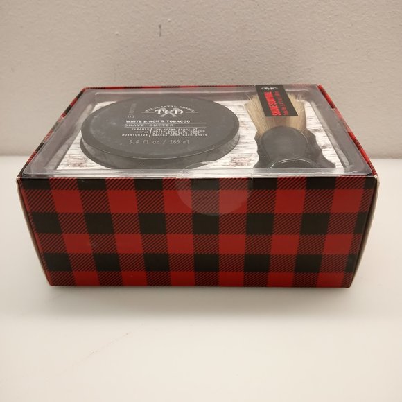 MENS WHITE BIRCH SCENTED TOBACCO DELUXE SHAVING KIT 5.4OZ SHAVE BUTTER AND BRUSH - Picture 5 of 6